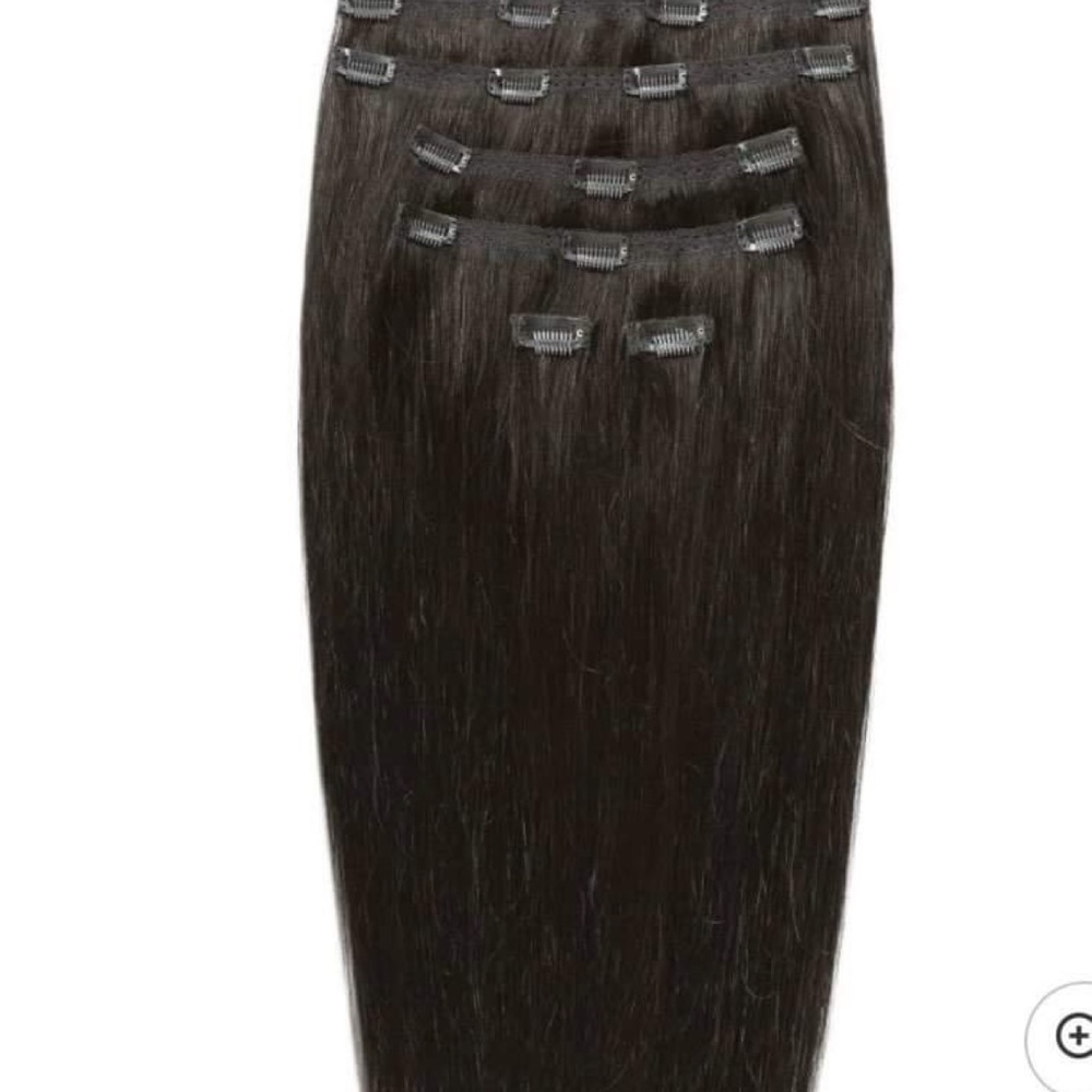 Brand new dark brown clip in extensions